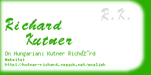 richard kutner business card